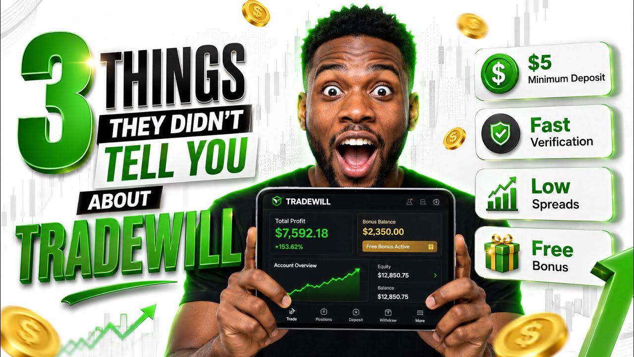 BEST $5 DEPOSIT BROKER IN 2026? | I CLAIMED TRADEWILL&rsquo;S FREE BONUS! 🔥