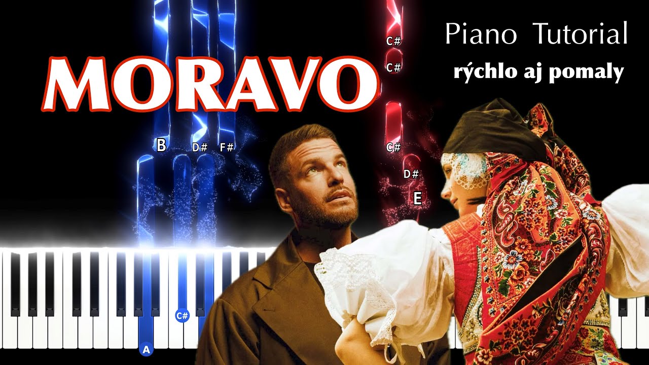 Moravo - Vesna ft. Ego celá pieseň  na klavíri rýchlo aj pomaly + noty, midi a mp3 / Piano Tutorial