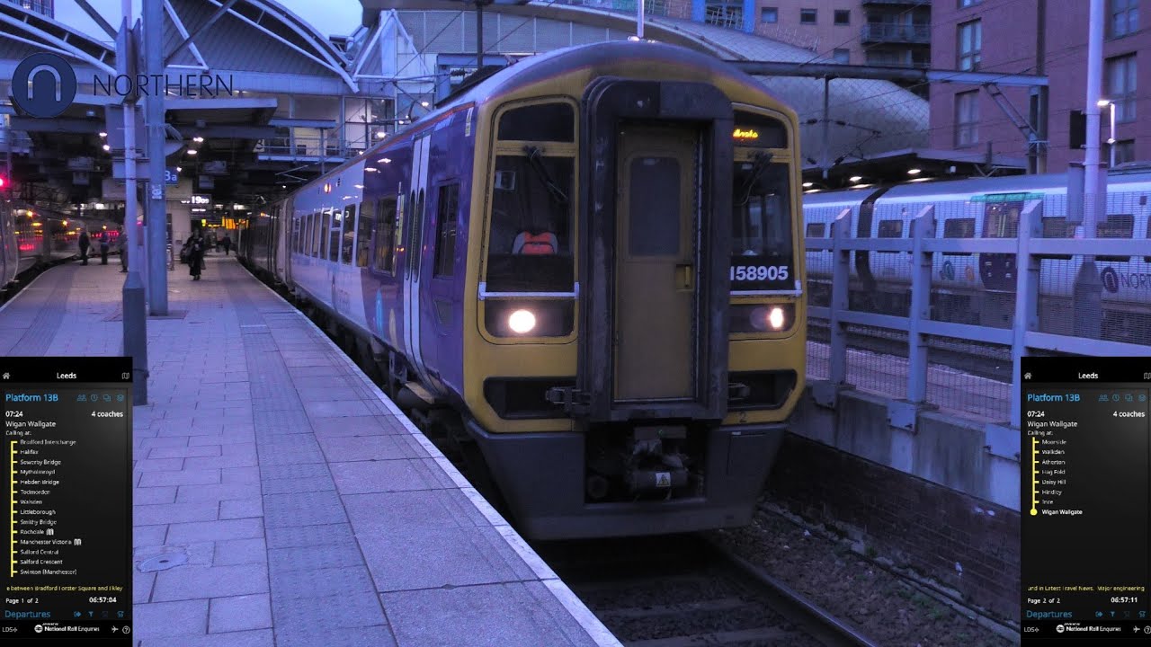[Northern Class 158 Cummins] Leeds to Wigan Wallgate via Bradford Interchange & Manchester Victoria