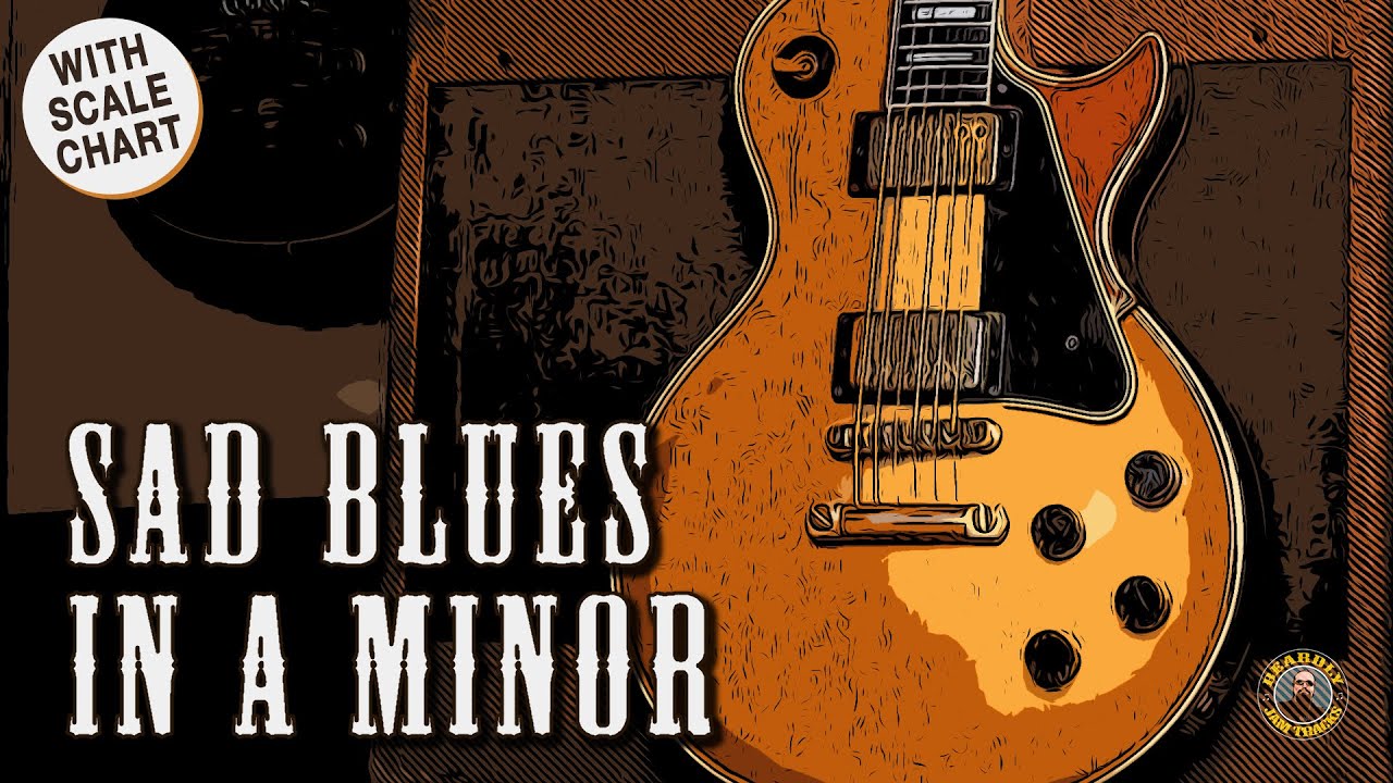 Sad blues backing track in A minor