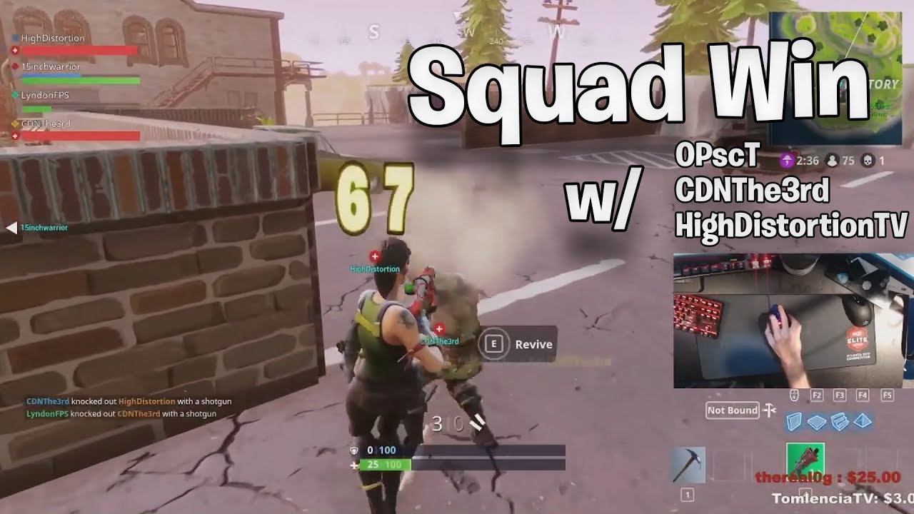 Squad Win w/ OPscT, CDNThe3rd & HighDistortionTV | Fortnite
