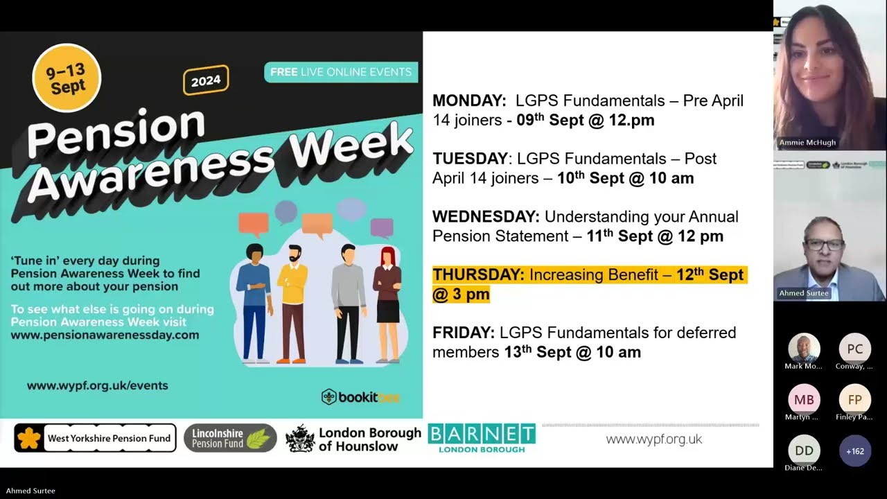 Pension Awareness Week - Increasing benefits