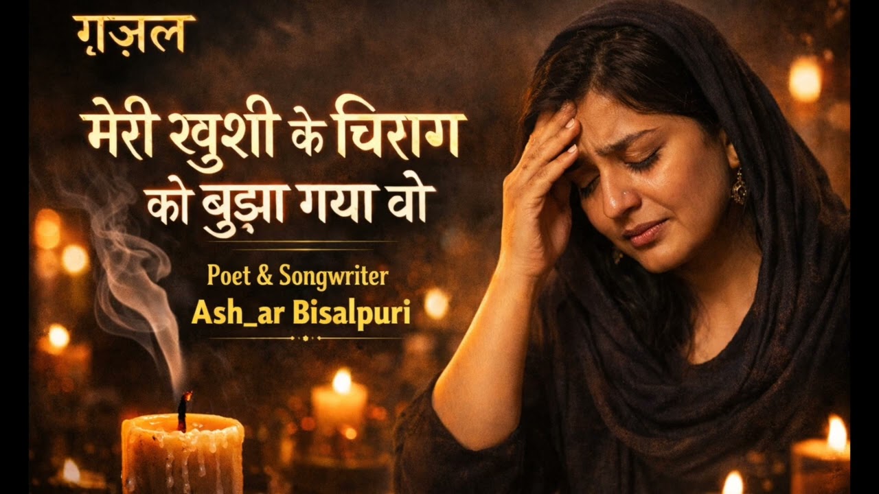 Meri khushi ke chiragh ko bujha gaya woh #ash_ar #ghazal #sad #music 