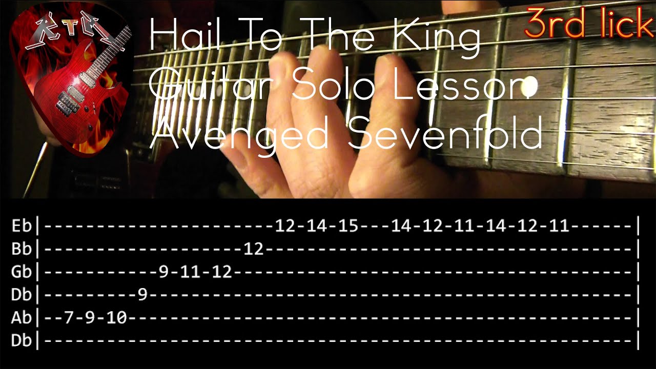 Hail To The King Guitar Solo Lesson - Avenged Sevenfold (with tabs)