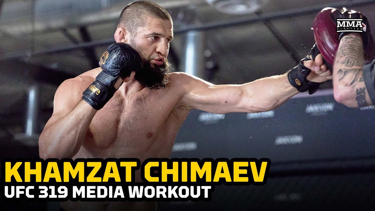 Khamzat Chimaev FULL UFC 319 Workout - MMA Fighting