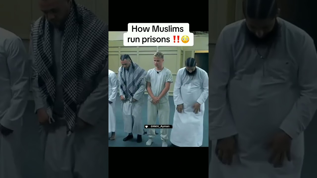 Akhi ayman He practices prayer inside the prison