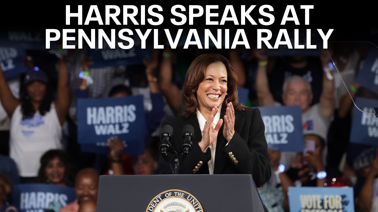Kamala Harris campaigns in Washington Crossing, Pennsylvania
