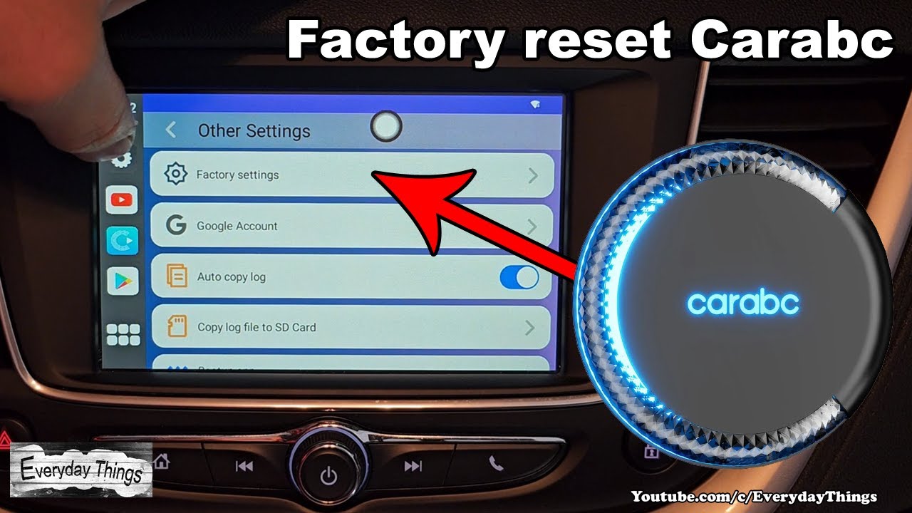 How to Factory reset Carabc H5 AI Box Wireless Carplay Adapter