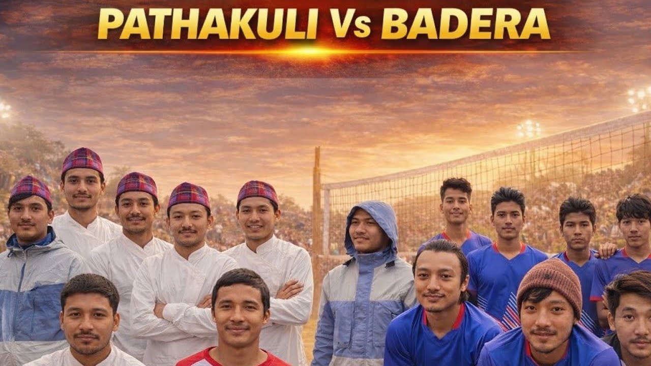 Sundarbasti Vs patkhauli volleyball match at maghi Mela manori.