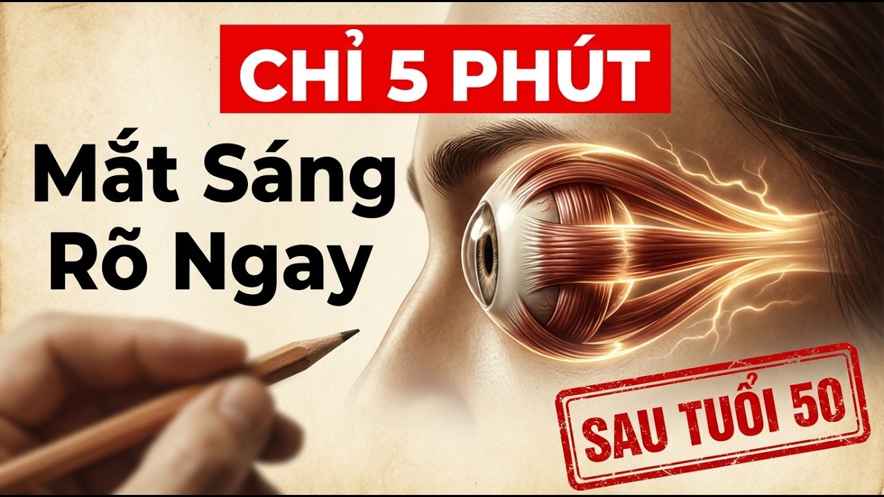 Trên 55? Bài tập 1 cây bút này TỐT HƠN thuốc bổ — Giúp phục hồi cơ mắt yếu!