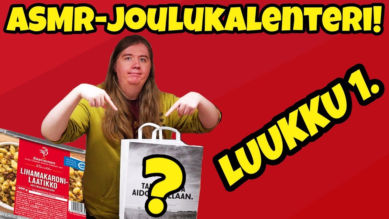 ASMR-joulukalenteri - LUUKKU 1 - Kauppakassin sisältö!