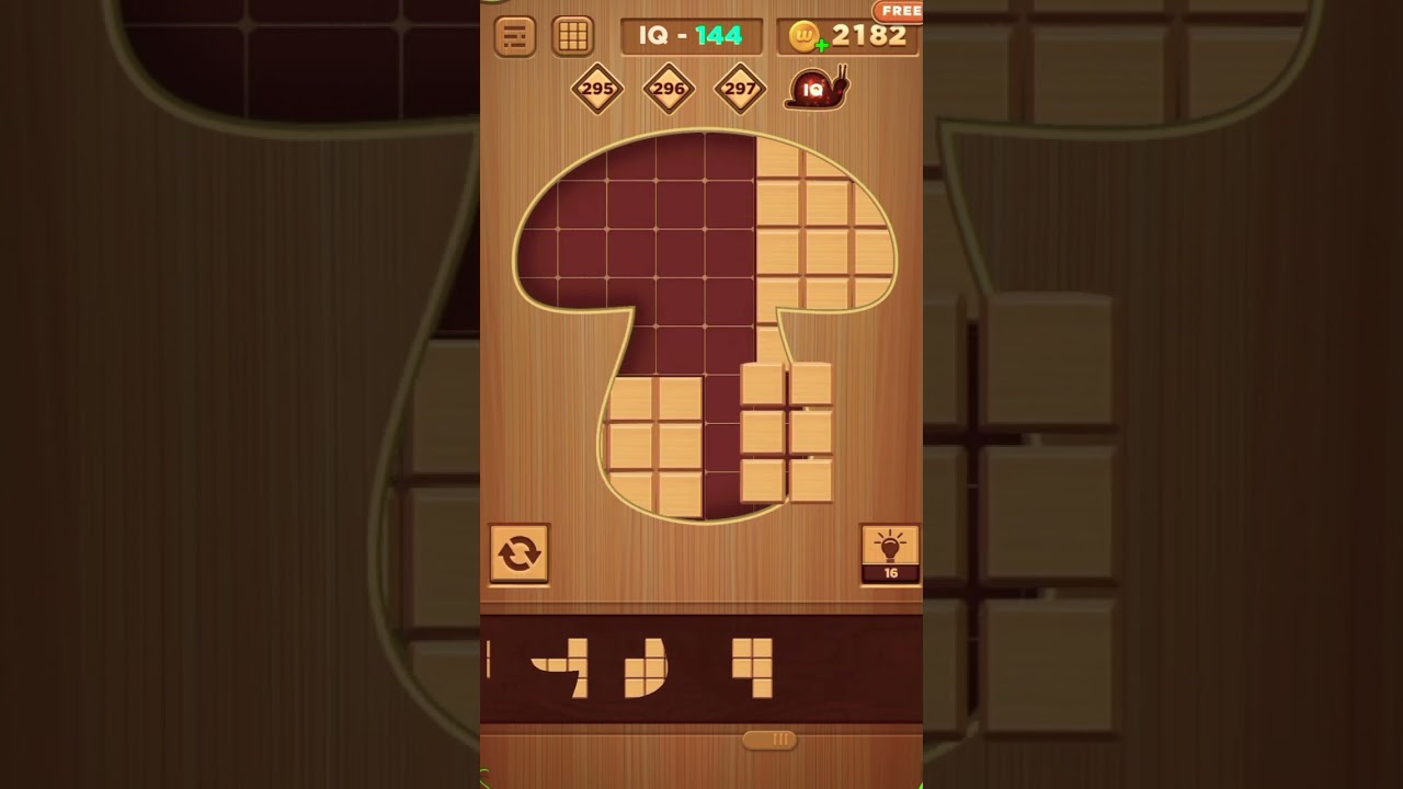 Mushroom🍄 Wood block brain test #wordpuzzle #gamepuzzle