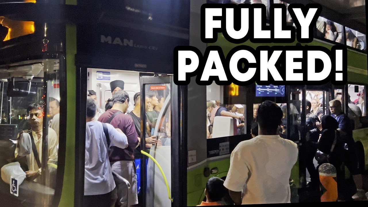 Chaotic last buses after 2026 New Year celebration in Singapore