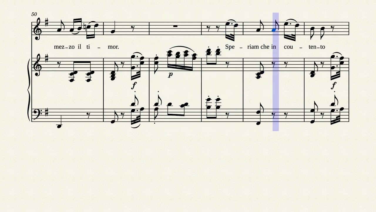 Un moto di gioia accompaniment – Wolfgang Amadeus Mozart