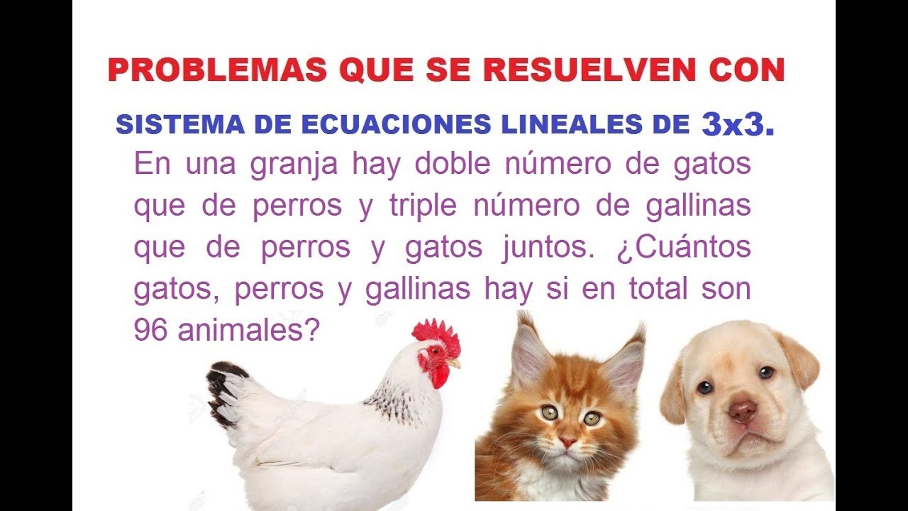 4) PROBLEMAS QUE SE RESUELVEN CON SISTEMA DE ECUACIONES LINEALES DE 3X3. POR SUSTITUCIÓN.