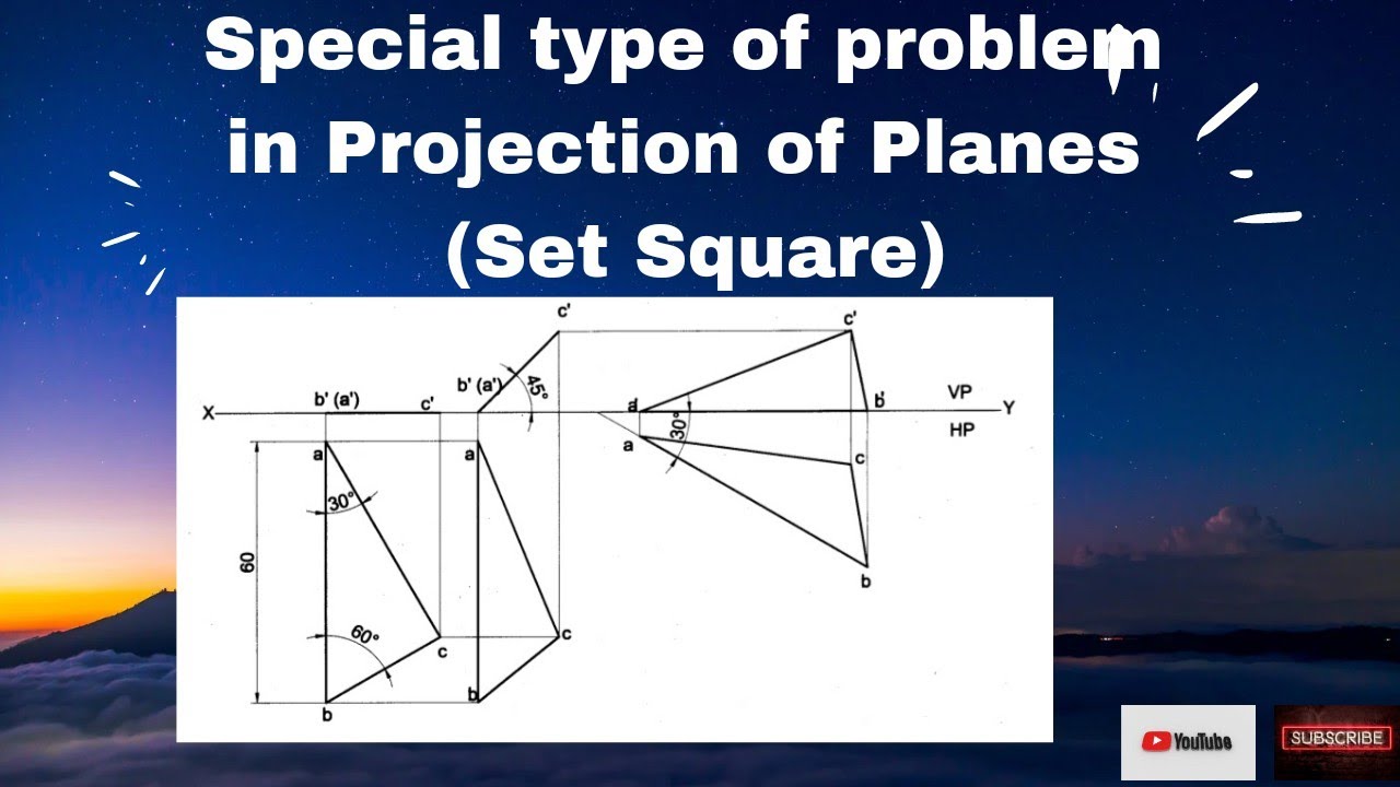 Special type of problem of 30-60 degree Set square Engineering Graphics/ Engineering Visualization