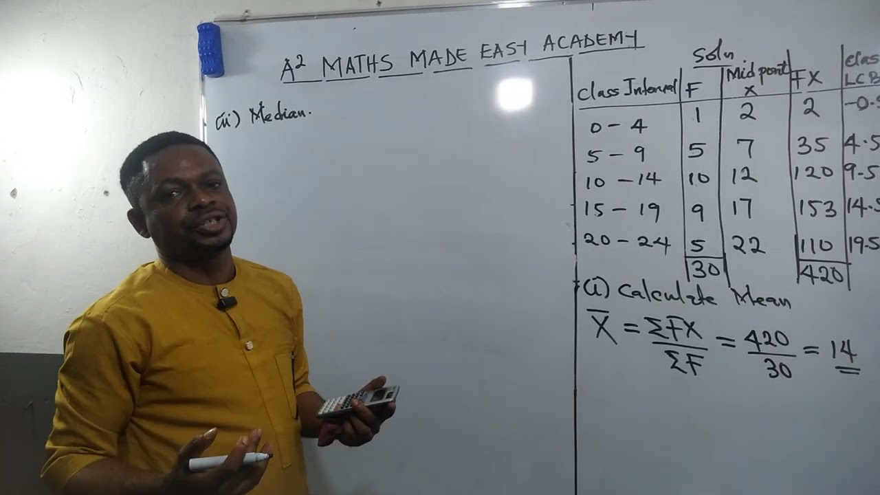 Statistics on how to find mean, mode, median and standard deviation of a group data simplified 