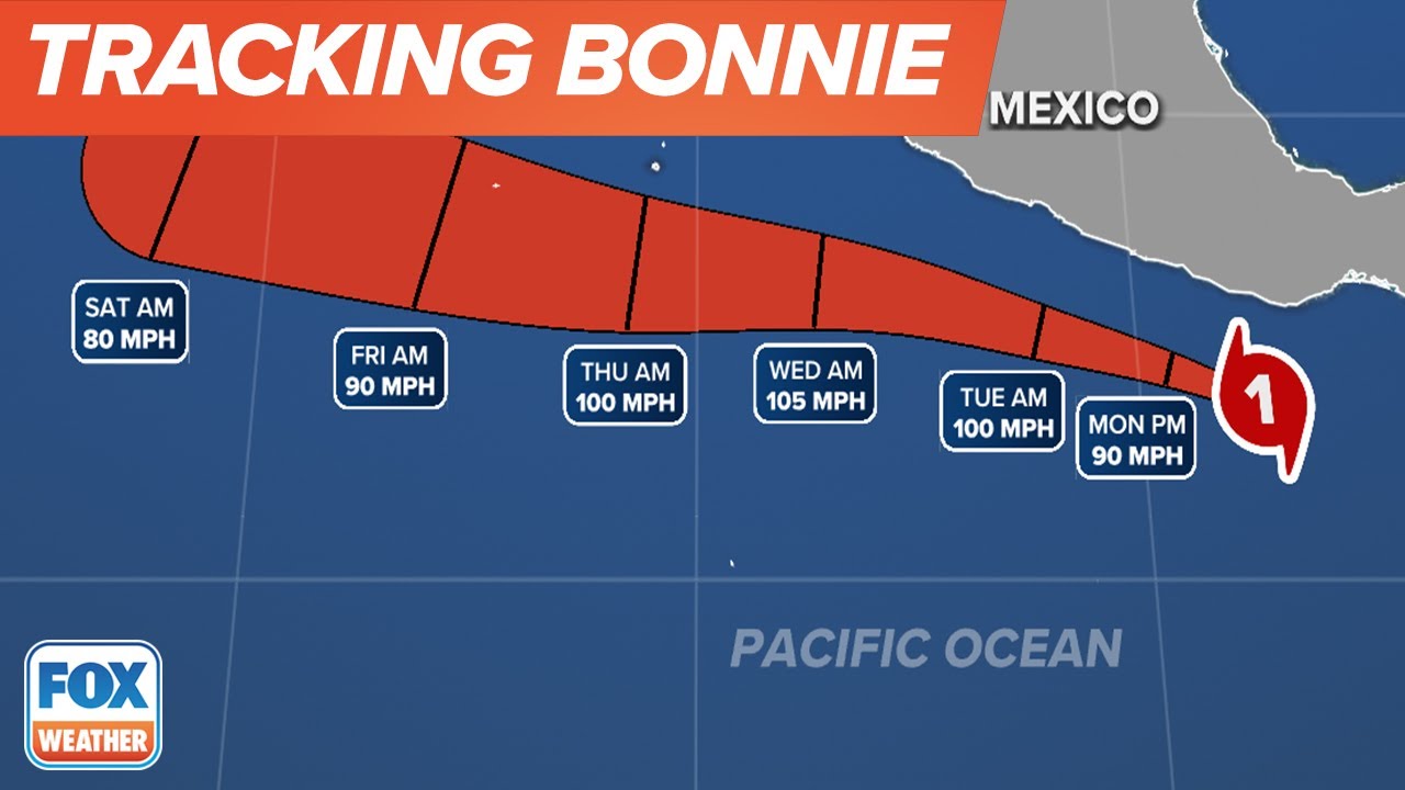 Hurricane Bonnie Strengthens In Eastern Pacific