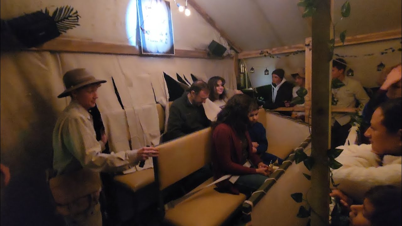 Epic home built dark ride on Halloween night