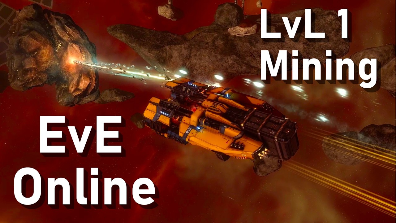Eve Online Gameplay LVL 1 Mining Pioneer