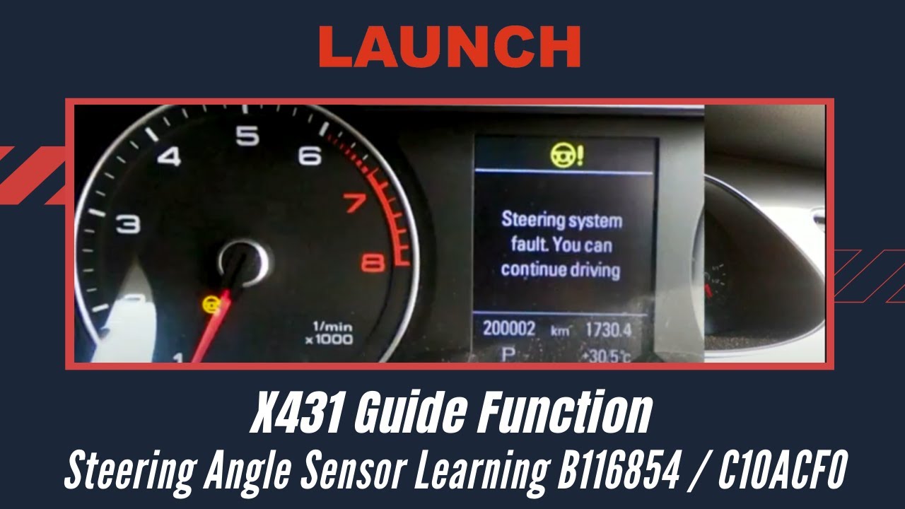 X-431 | Guided Function - Steering Angle Sensor Learning B116854 / C10ACF0 | LAUNCH