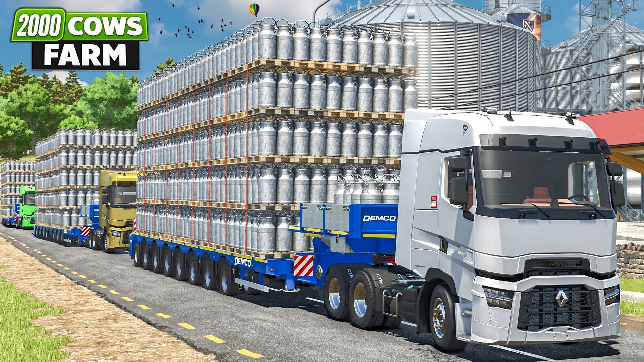 2,000,000l GOAT Milk Transport & Selling w/ The NEW TRUCK | 2000 COWS FARM | Farming Simulator 25