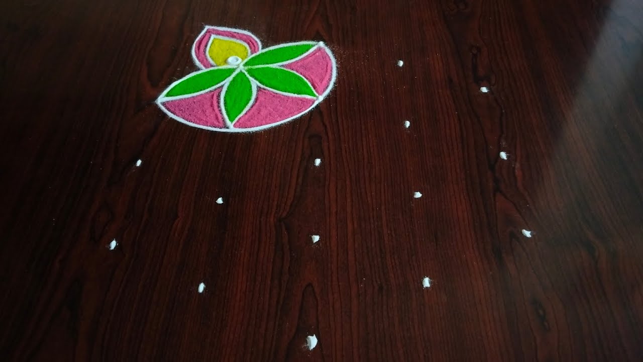 Karthika somavaram special rangoli (5×3) dot's...
