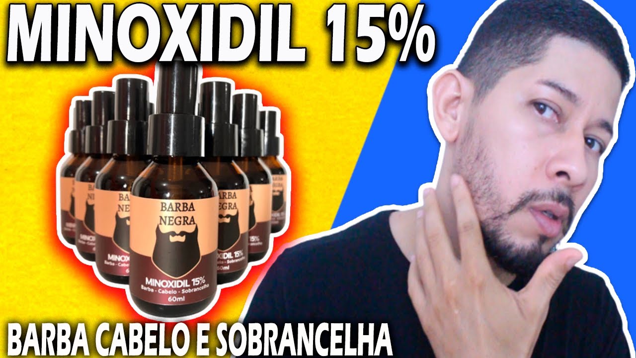 Minoxidil 15% mais POTENTE Barba Negra