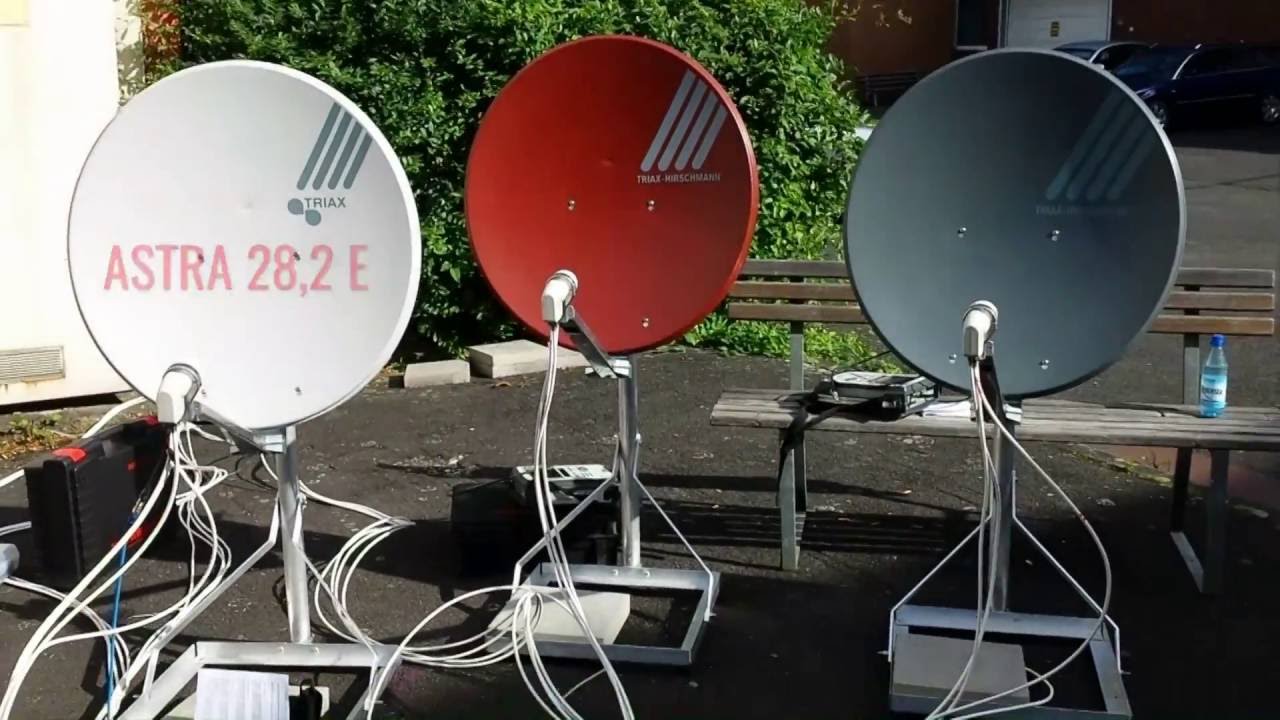 4 Satelliten für 1 Multischalter: Aufbau und Messen aller Satellitenpositionen