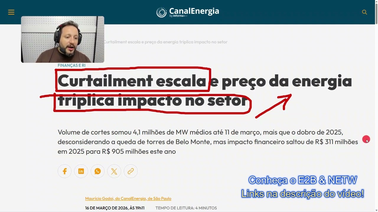 Curtailment aumenta e preços de energia disparam