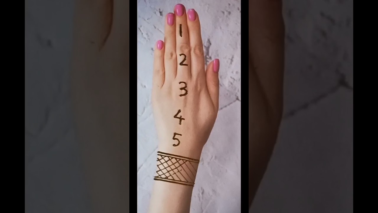 Mehndi Trick using Numbers||Henna Trick using Numbers