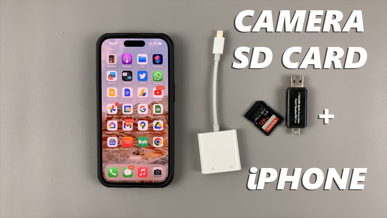 Как подключить SD-карту камеры к iPhone