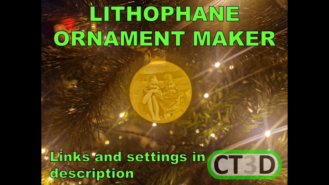 3D Printed Christmas Tree Lithophane Ornament