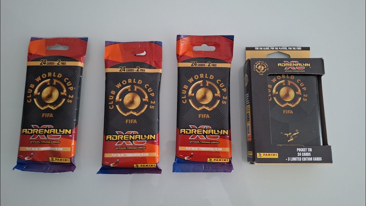 NOWOŚĆ! 3X FAT PACK + MINI PUSZKA KOLEKCJONERA PANINI FIFA CLUB WORLD CUP 2025 NOWE LIMITED EDITION!