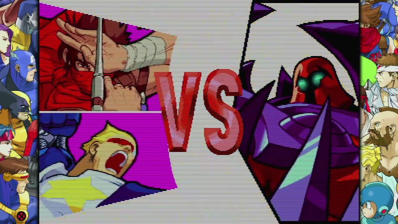 MARVEL VS CAPCOM: CLASH OF SUPER HEROES 💥 | Strider Hiryu 🦅, Captain Commando 🎖️ 🆚 Onslaught 👁️‍🗨️