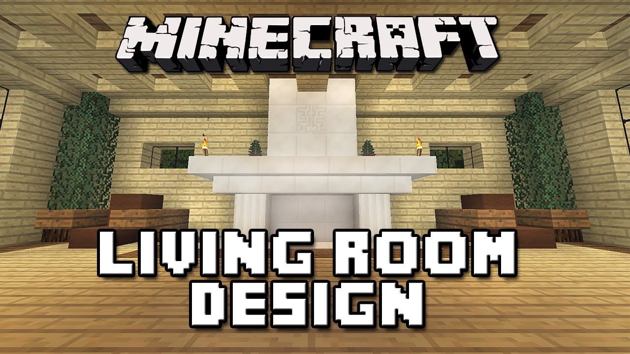 Minecraft Tutorial:  How To Build A House Part 11  (Living Room Furniture Design)