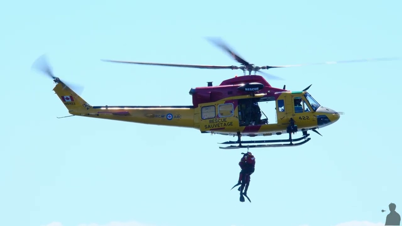 RCAF CH 146 Griffon Helicopter Search & Rescue Demo at CNE Airshow 2025, Toronto