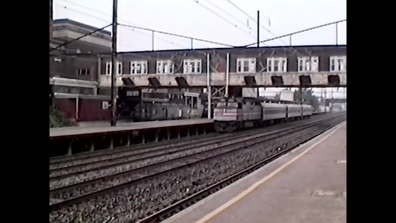 Morning Rush on the Keystone Line Amtrak Lancaster Station. Thunder Wagons and GP15's July 31 1991