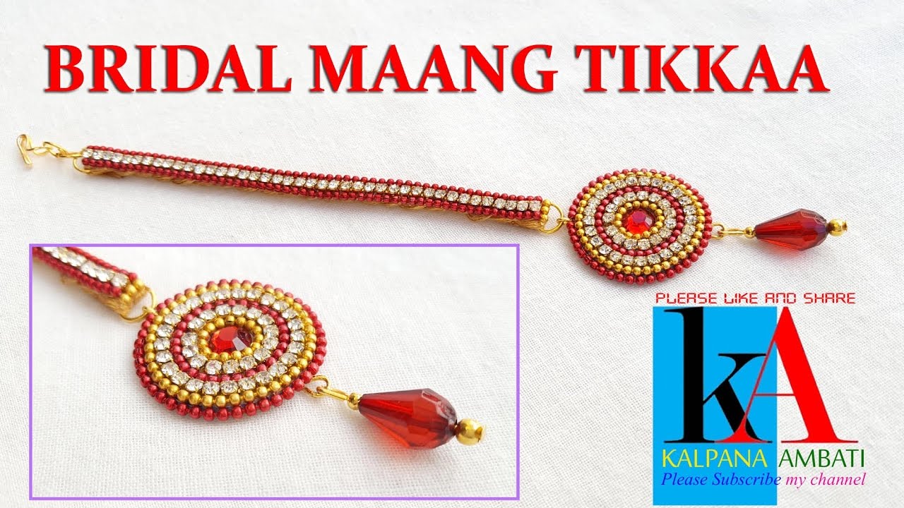 How to make paper Bridal Maang Tikka  made out of paper || DIY at home