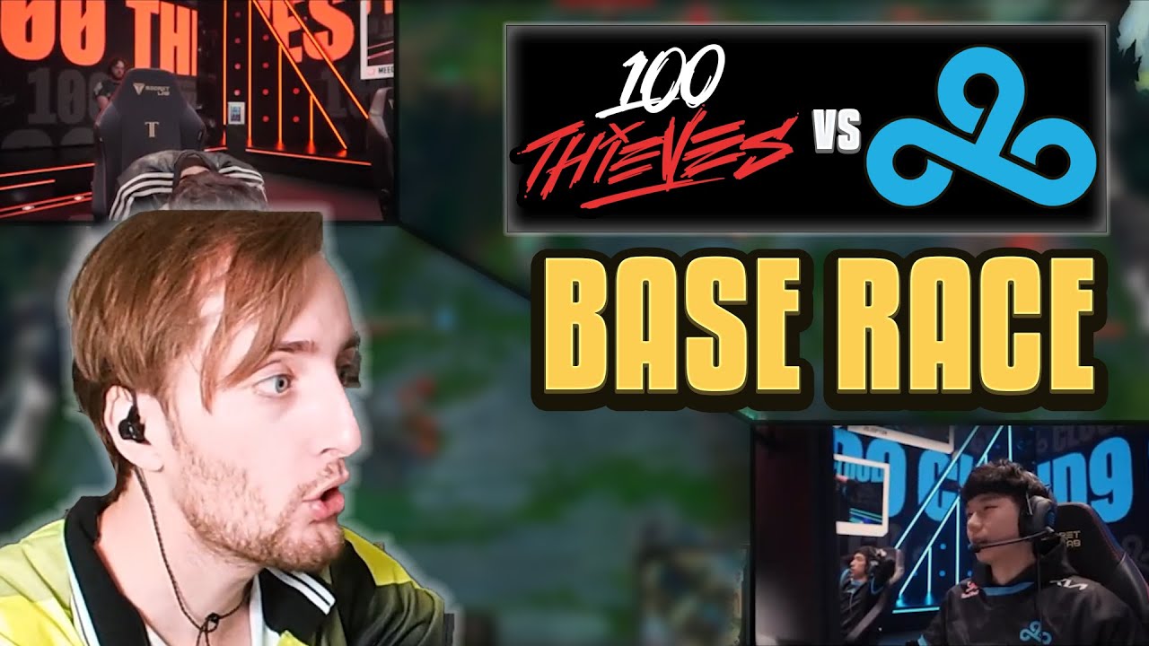 100 Thieves Crazy Base Race | 100T vs C9 | Szajnuk Reaction