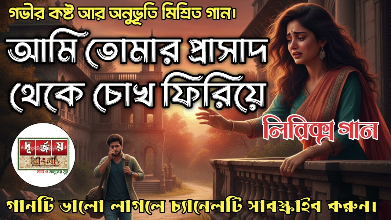আমি তোমার প্রাসাদ থেকে চোখ ফিরিয়ে।|ami tomar prasad theke chokh fifiye.গভীর কষ্ট আর অনুভূতি মিশ্রিত 