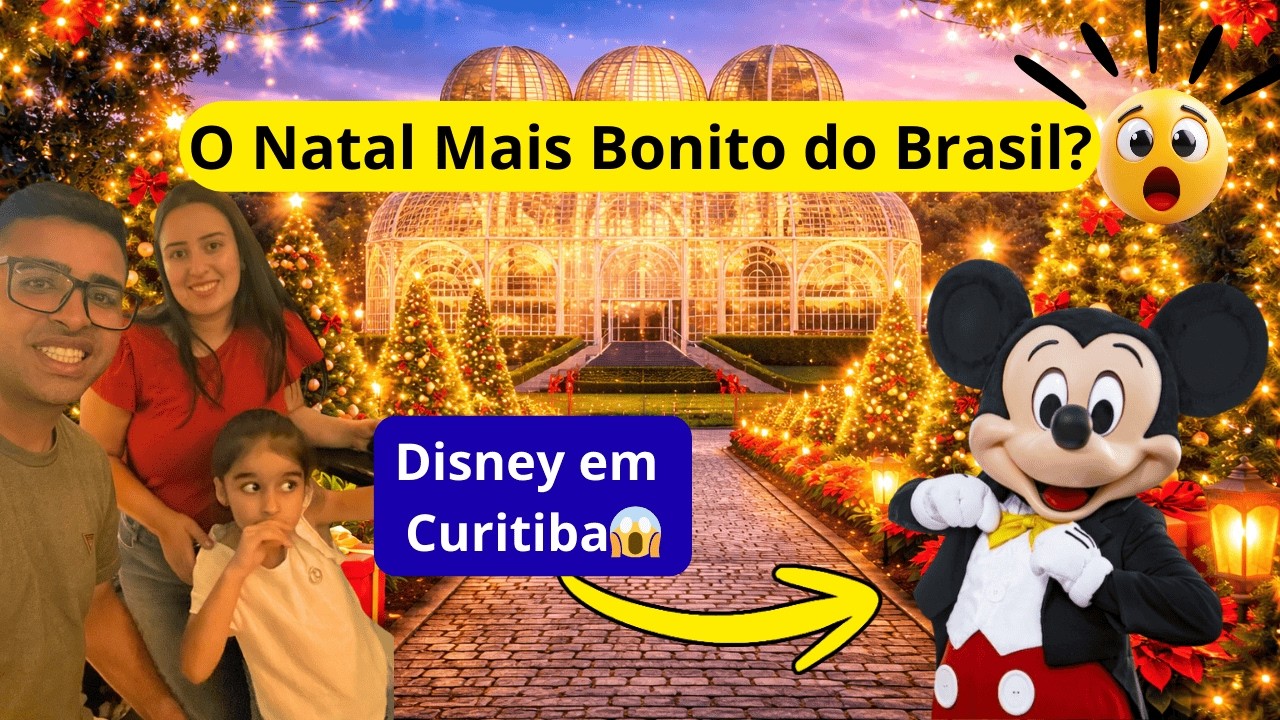 Curitiba no Natal é MÁGICA! Passarela Encantada do Mueller e Atração da Disney,