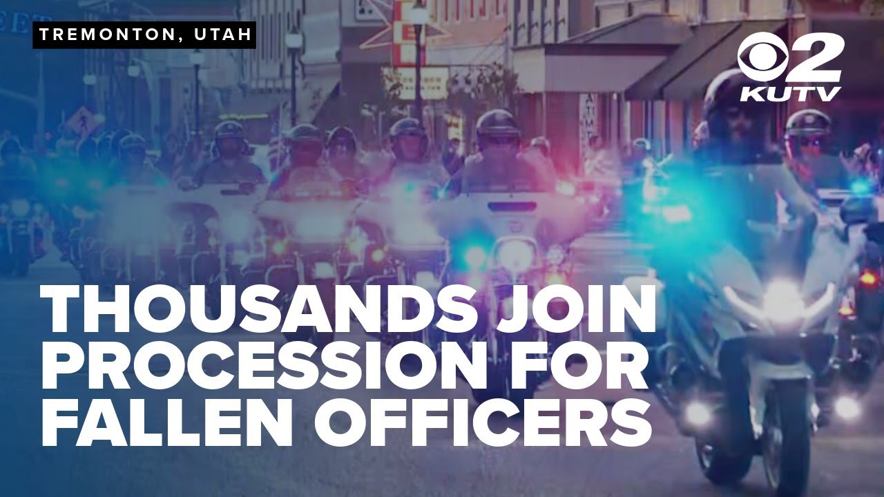 Thousands join procession honoring officers killed in Tremonton shooting