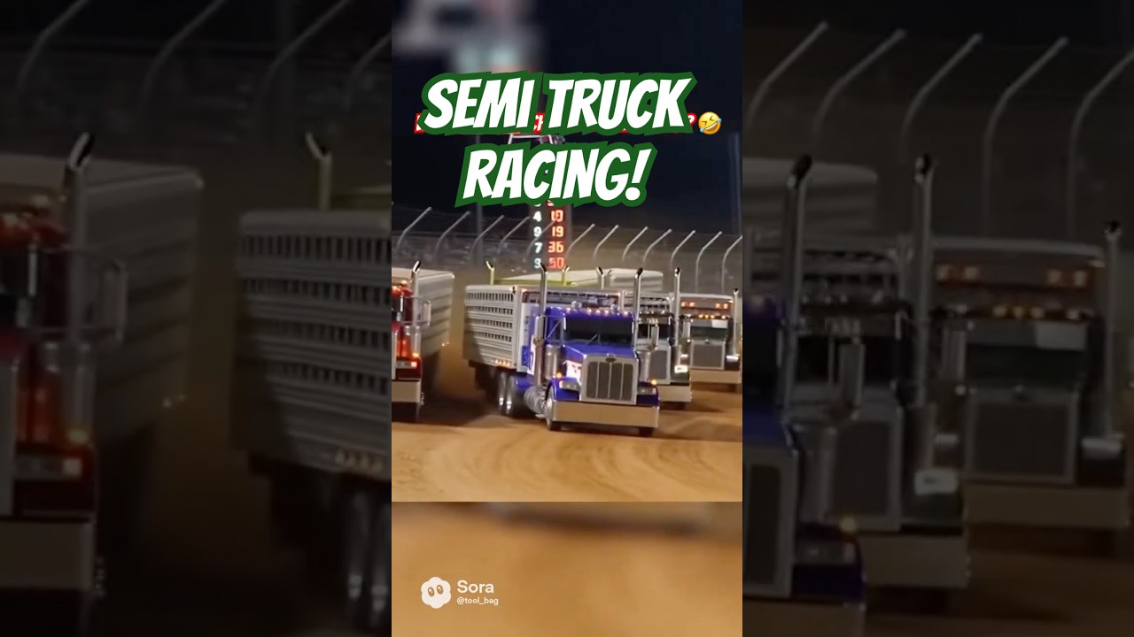 Гонки на грунтовой овальной трассе для полугрузовиков!