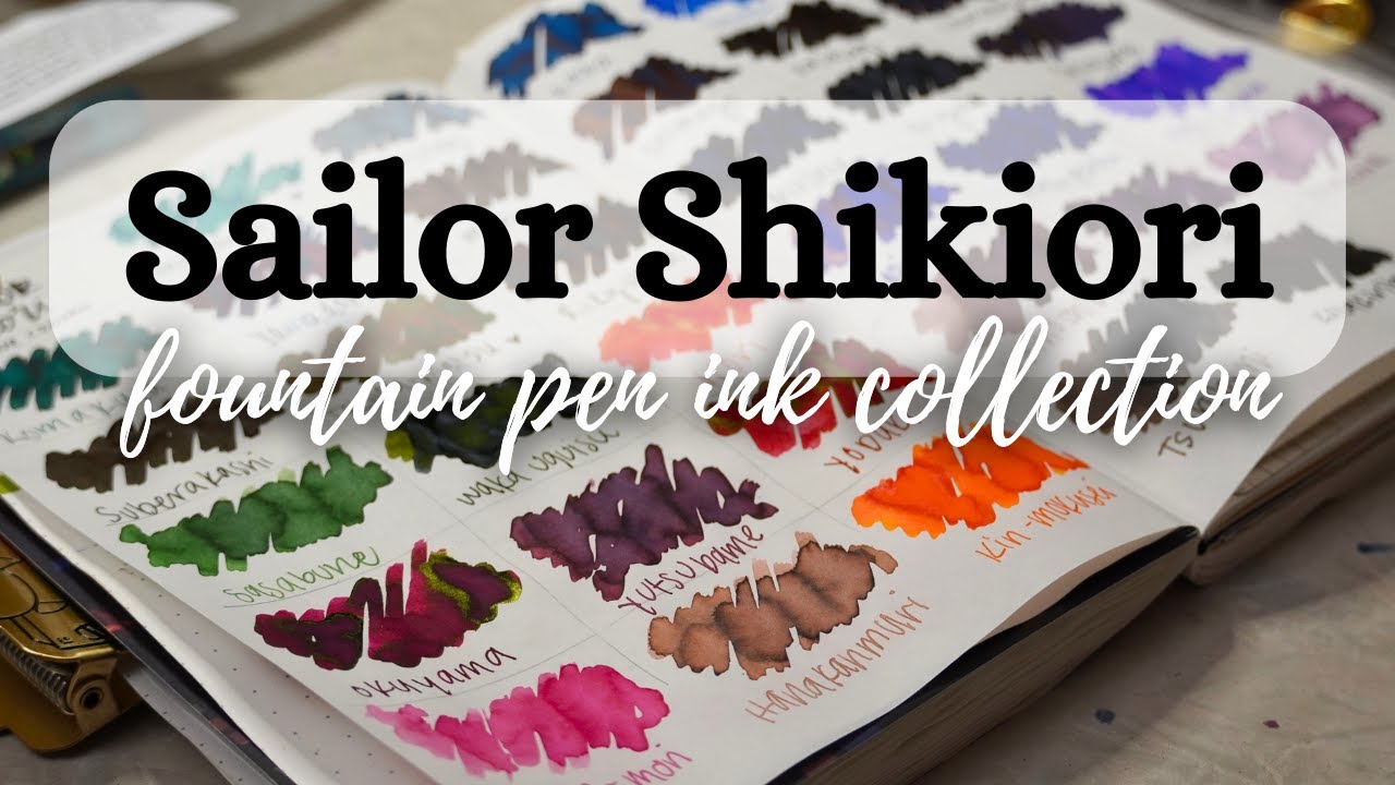 Swatching the Sailor Shikiori Fountain Pen Ink Collection!