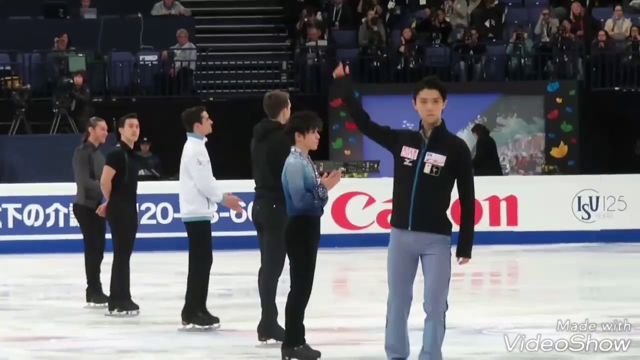 2017 World Figureskating Championship Helsinki Mens SP 6minutes Practice Yuzuru Hanyu