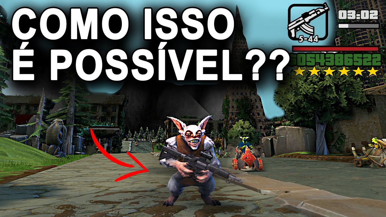 JOGANDO GTA SAN ANDREAS DENTRO DO DOTA 2