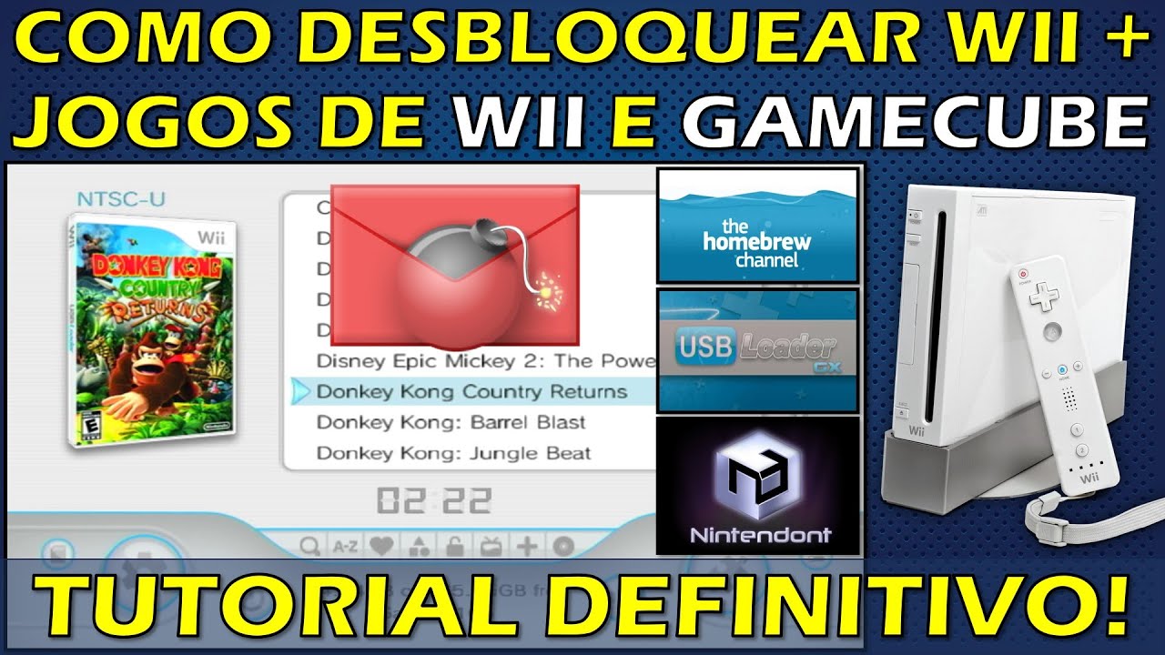 COMO DESBLOQUEAR O WII + JOGAR JOGOS DE WII E GAMECUBE POR UM SD, PENDRIVE OU HD - TUTORIAL COMPLETO
