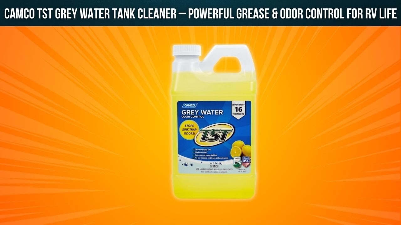 Camco TST Grey Water Tank Cleaner - Powerful Grease & Odor Control for RV Life