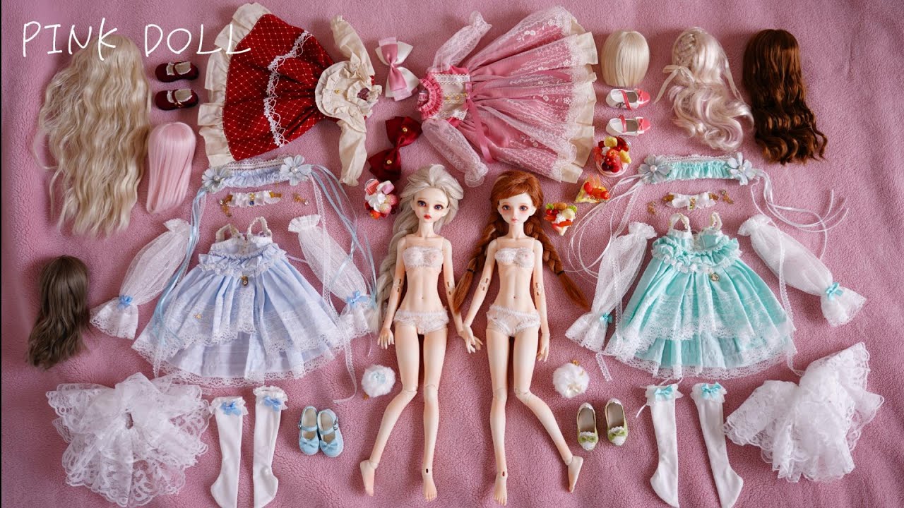 エルサ アナ 着せ替え アナ雪 お姫様のドレス プリンセス Elsa and Anna Princess Dress Up BJD DOLL FROZEN